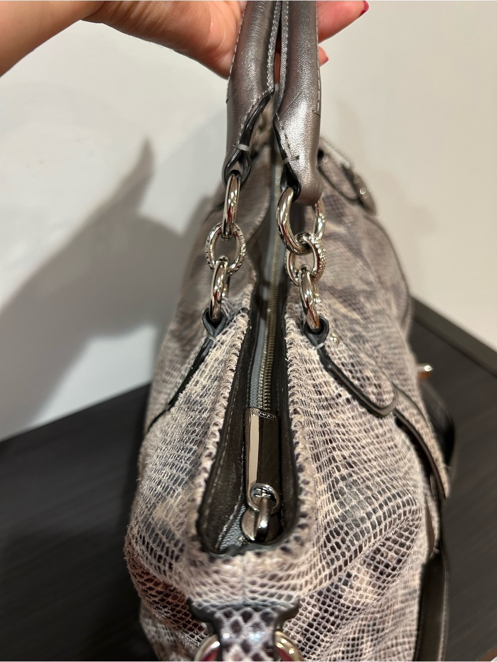 Coach Campbell Exotic Python Leather Izzy Fashion Satchel EUC - Picture 10 of 16